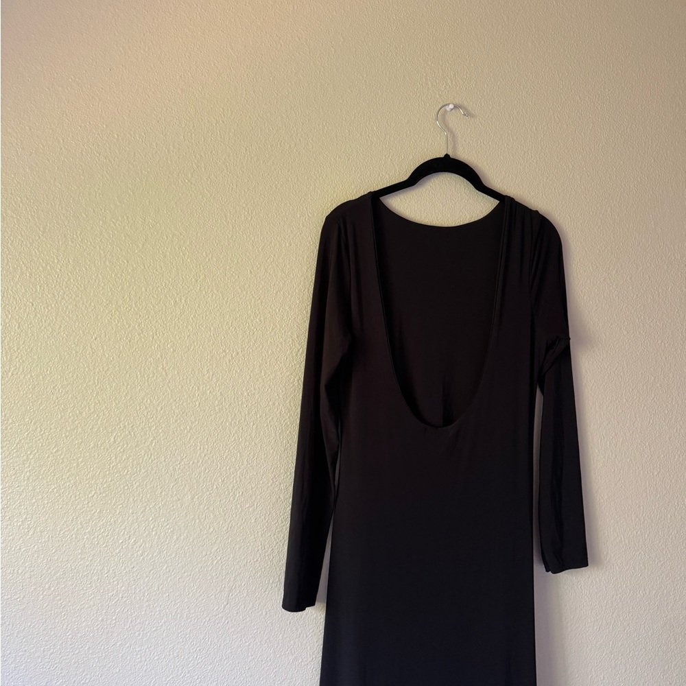 Elegant Black Long Sleeve Dress